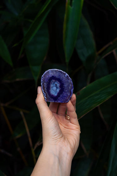 Purpe Agate Cave with Druzy